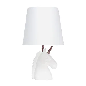 Rynx | Simple Design Lt1078-Rnw Sparkling Glitter Unicorn Table Lamp, Rainbow