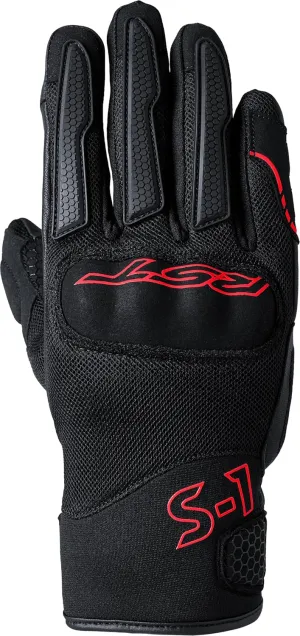 S1 Mesh CE Motorcycle Glove (Black/Red, US 10)