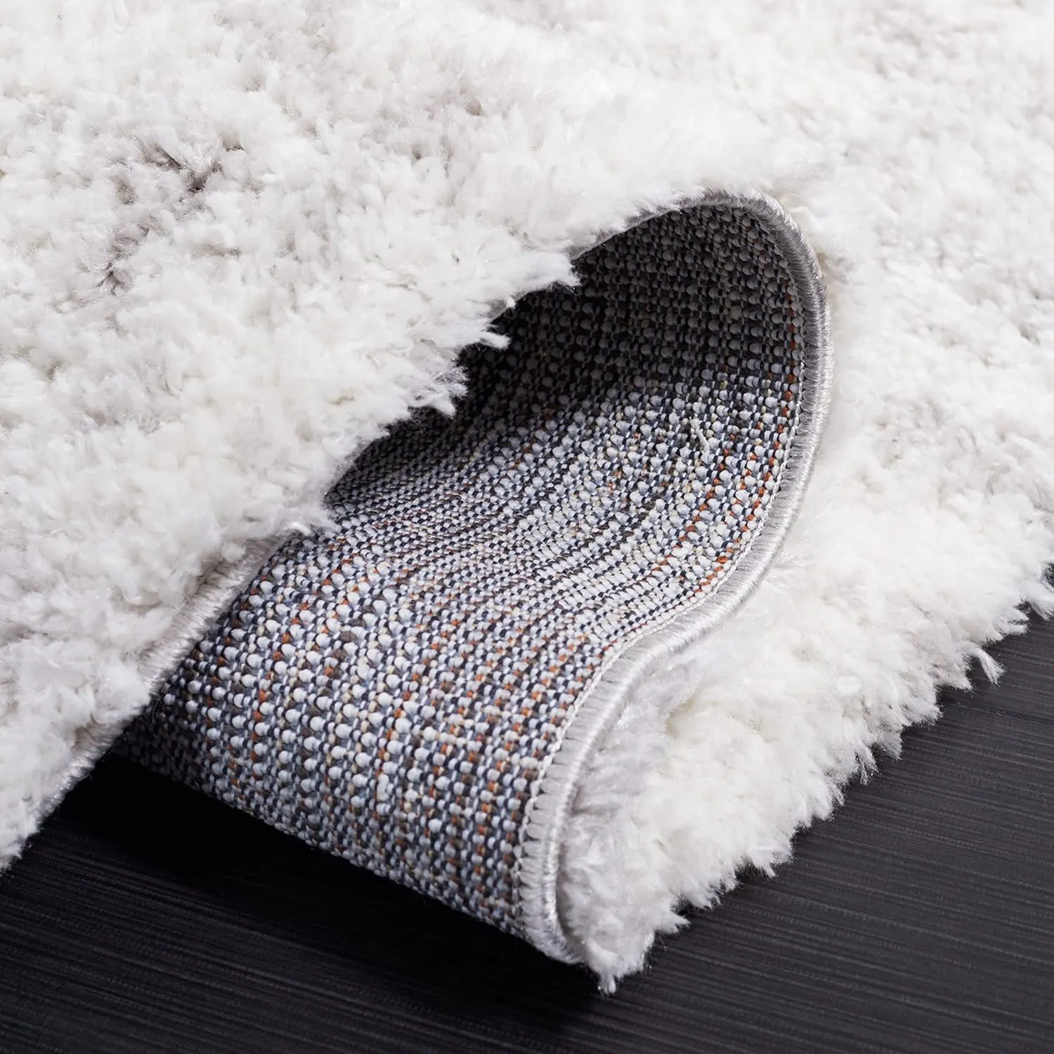 SAFAVIEH Area Rug 8x10 - Berber Shag Collection - Large - Grey & Ivory, Moroccan Design, Non-Shedding & Easy Cleaning, Plush Thick Pile, Ideal for Living Room, Bedroom, Dining Space (BER574F)