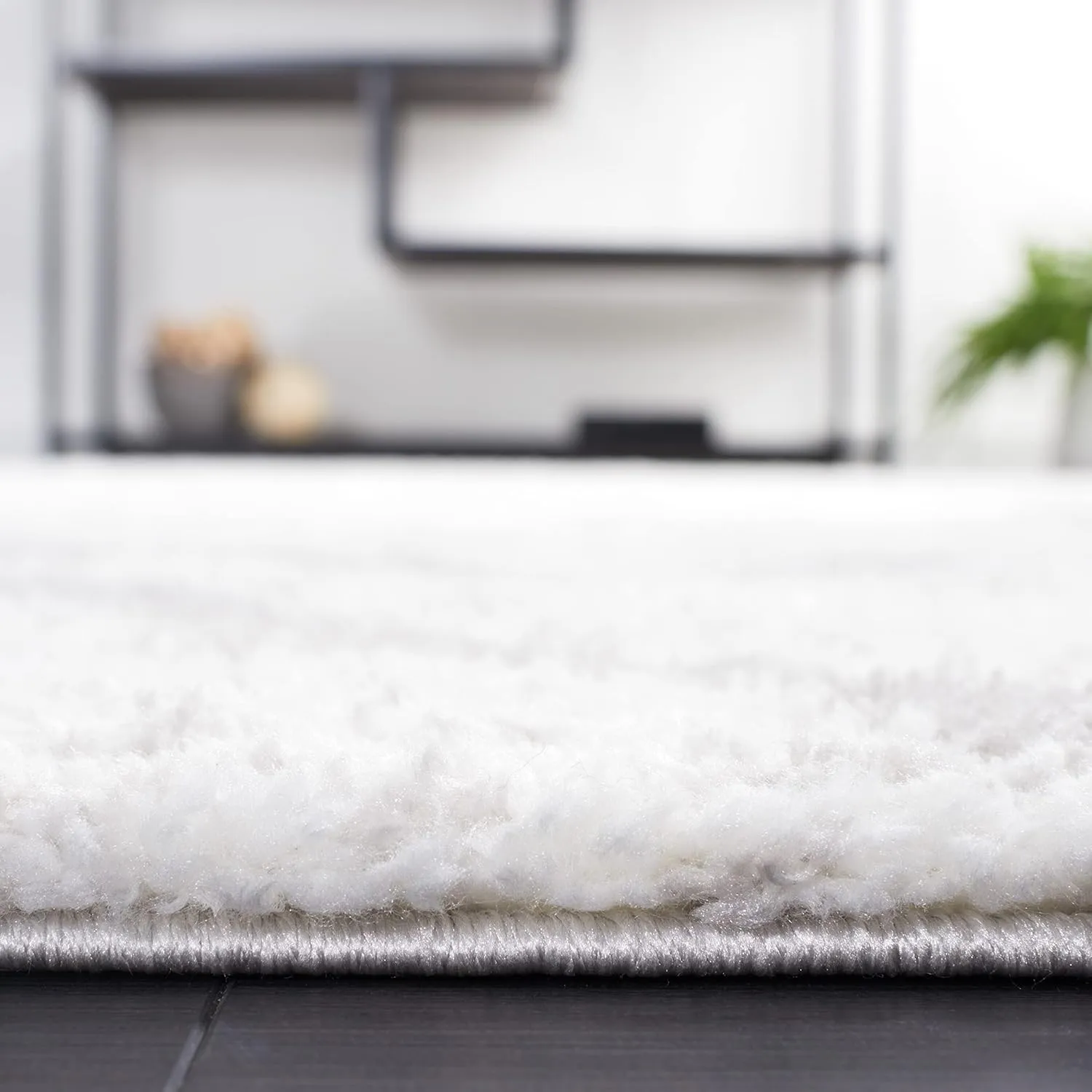 SAFAVIEH Area Rug 8x10 - Berber Shag Collection - Large - Grey & Ivory, Moroccan Design, Non-Shedding & Easy Cleaning, Plush Thick Pile, Ideal for Living Room, Bedroom, Dining Space (BER574F)