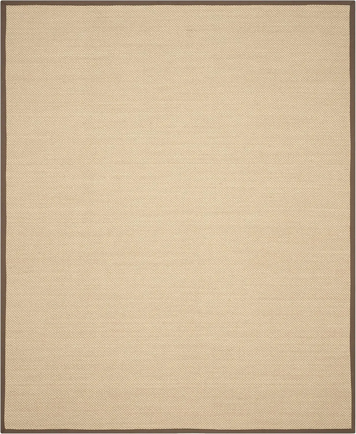 SAFAVIEH Area Rug 8x10 - Natural Fiber Collection - Large - Maize & Brown, Sisal, Border Design, Ideal for Living Room, Bedroom, Dining Space (NF141C)