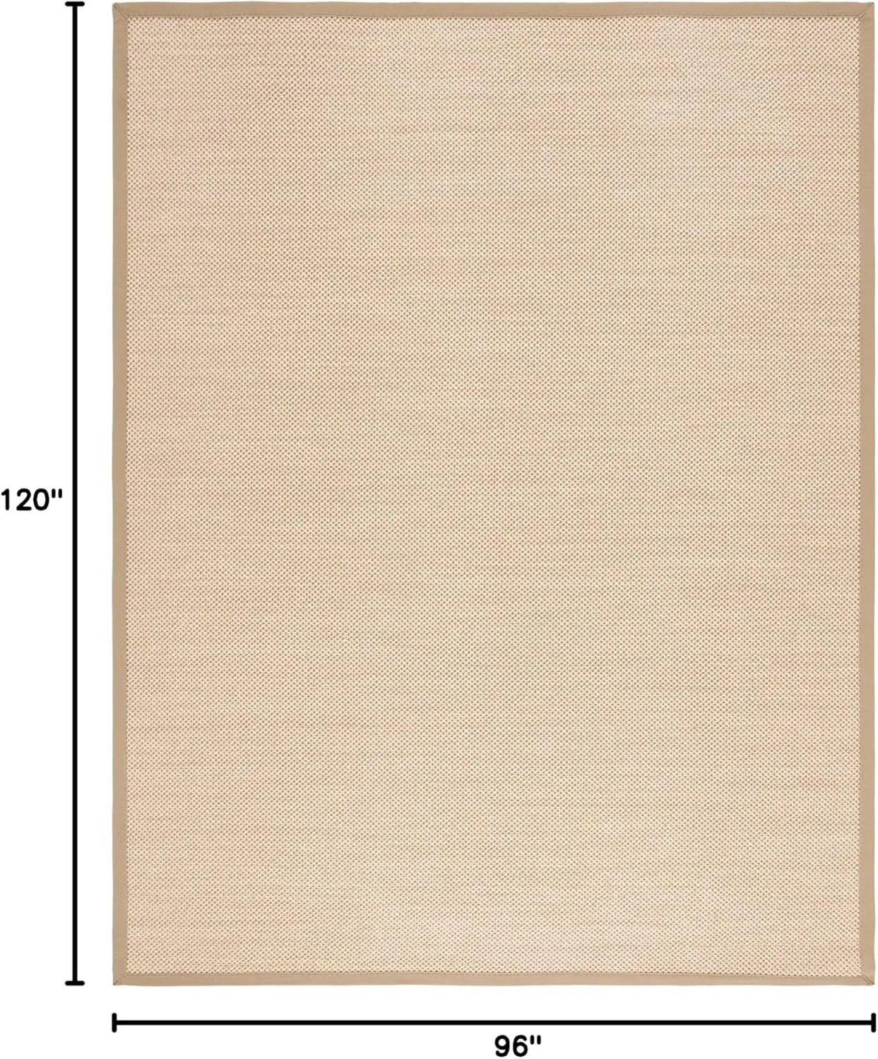 SAFAVIEH Area Rug 8x10 - Natural Fiber Collection - Large - Maize & Linen, Sisal, Border Design, Ideal for Living Room, Bedroom, Dining Space (NF141B)