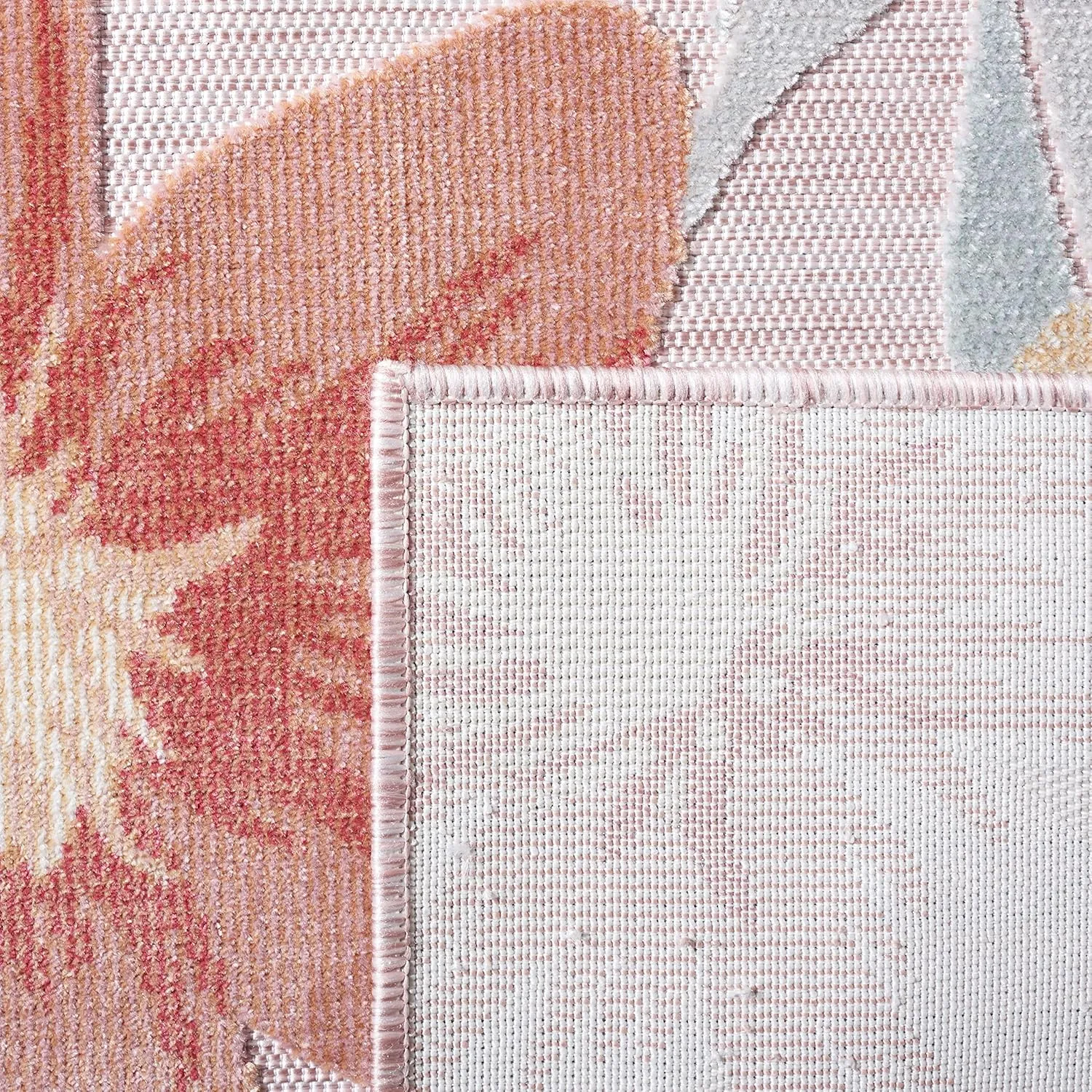 SAFAVIEH Cabana Collection Runner Rug - 2' x 9', Pink & Grey, Floral Tropical Design, Non-Shedding & Easy Care, Indoor/Outdoor & Washable-Ideal for Patio, Backyard, Mudroom (CBN454F)