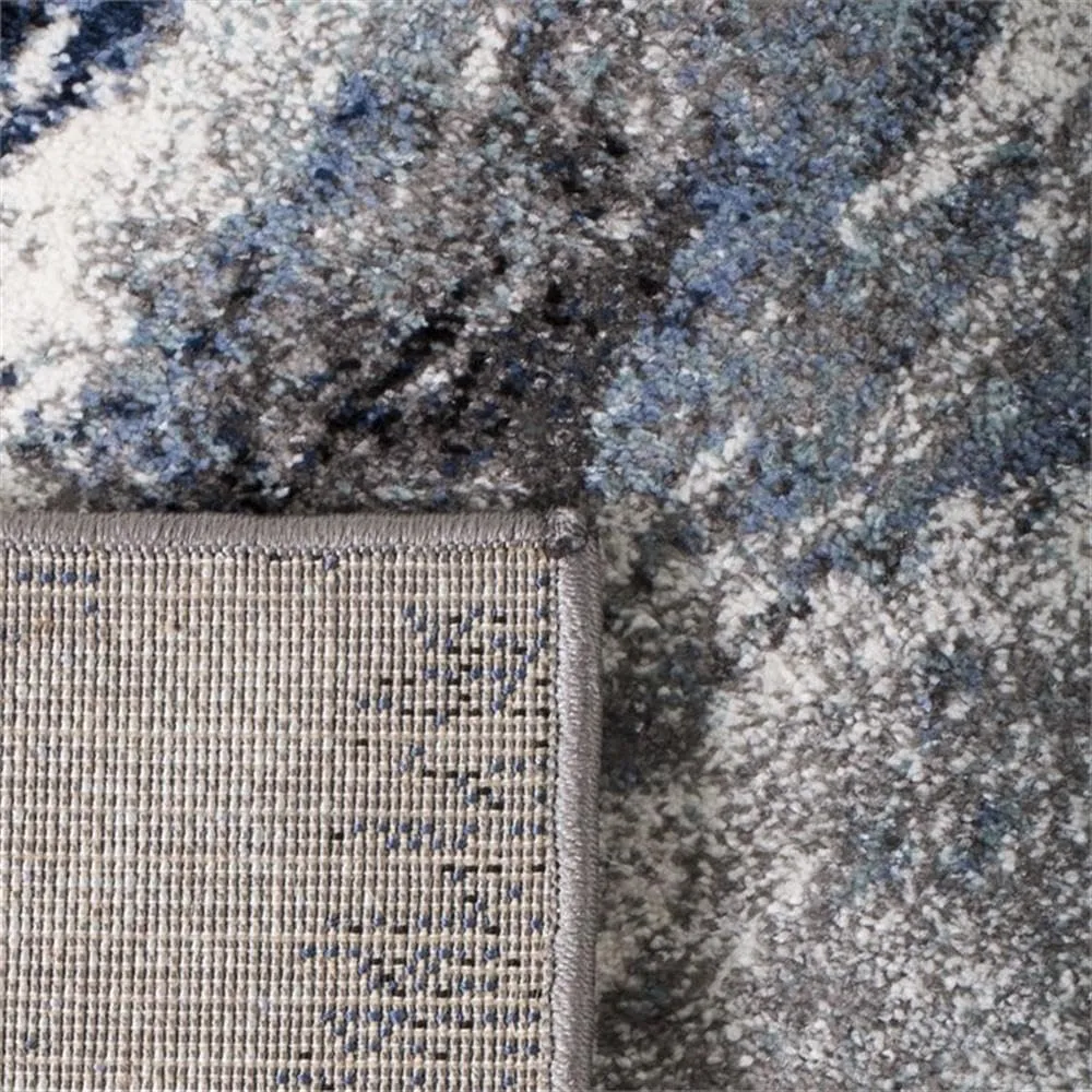 SAFAVIEH Galaxy Collection Area Rug - 8' x 10', Blue & Grey, Modern Abstract Design, Non-Shedding & Easy Care, Ideal for High Traffic Areas in Living Room, Bedroom (GAL117M)