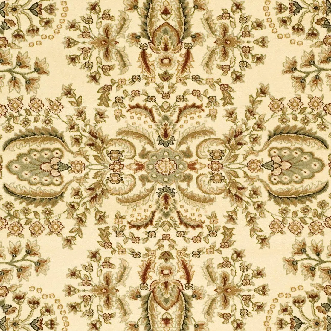 SAFAVIEH Lyndhurst Collection Area Rug - 8' x 11', Ivory & Rust, Traditional Oriental Design, Non-Shedding & Easy Care, Ideal for High Traffic Areas in Living Room, Bedroom (LNH214R)