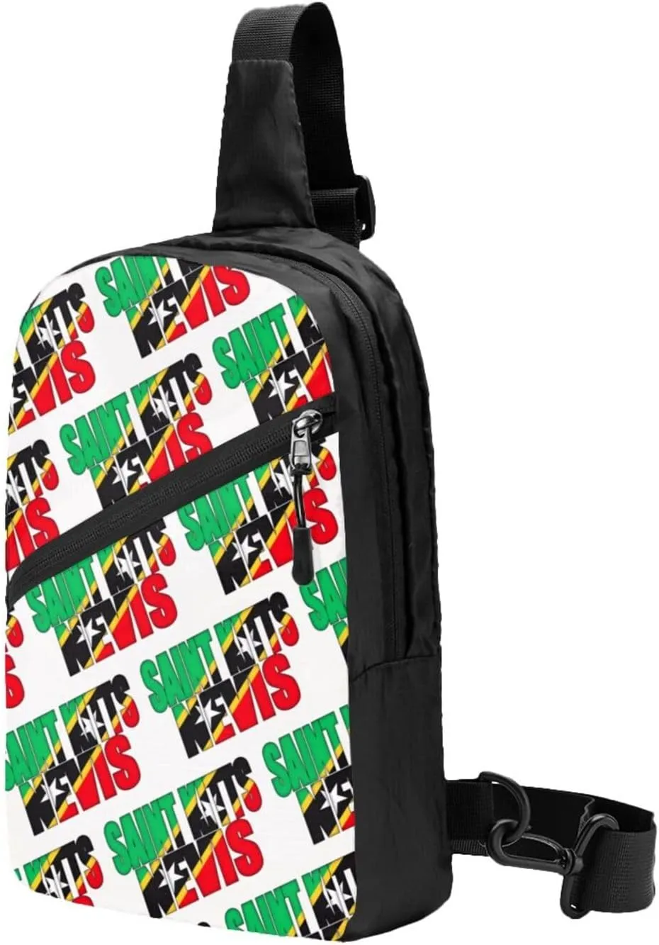 Saint Kitts Nevis Flag Crossbody Bag Portable Sling Bags Foldable Chest Daypack Reusable Sports Shoulder Backpack Diagonally Casual Rucksack Travel Bag
