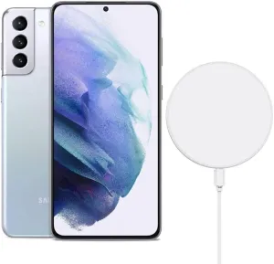 SAMSUNG Galaxy S21  Plus 5G (128GB, 8GB) 6.7" AMOLED 2X, Snapdragon 888, Global 5G Volte (GSM   CDMA) Factory Unlocked (AT&T, Verizon, T-Mobile, Metro) G996U (Wireless Charger Bundle, Phantom Silver)
