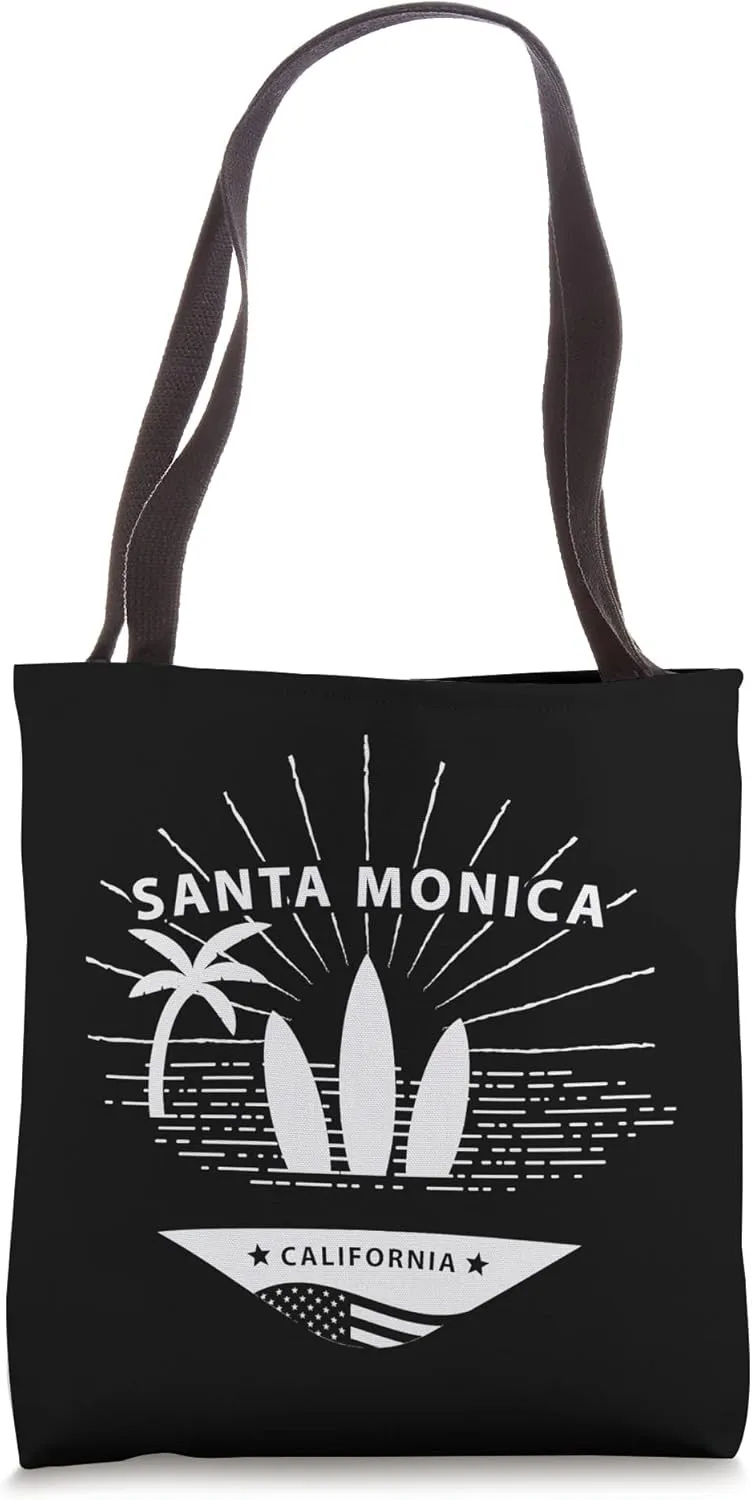 Santa Monica Beach California Original Design - Surfboards Tote Bag