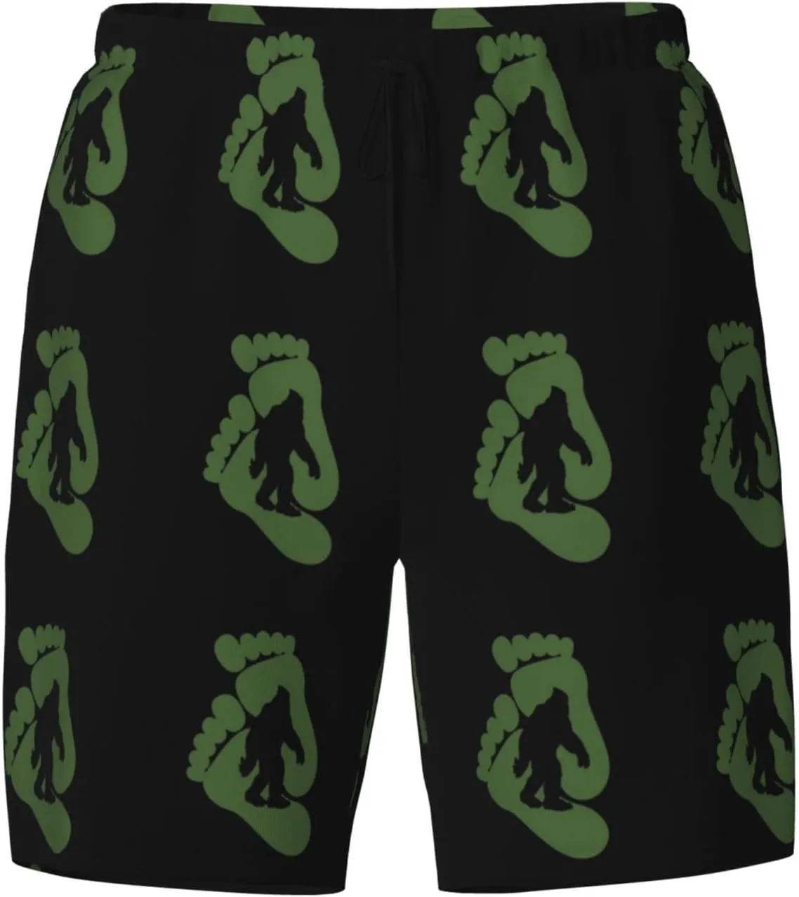 Sasquatch Men's Double Layer Swim Trunks Beach Shorts with Compression Liner Swimwear