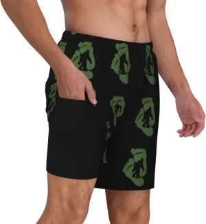 Sasquatch Men's Double Layer Swim Trunks Beach Shorts with Compression Liner Swimwear
