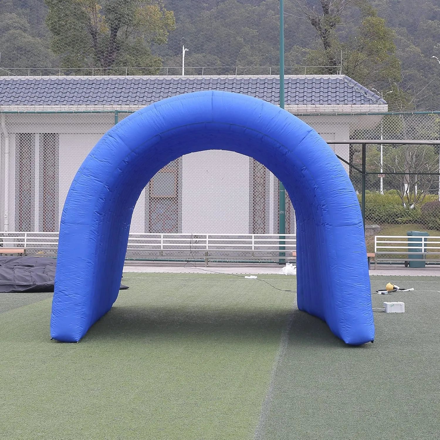 SAYOK 16.8ft Inflatable Tunnel Entrance Sports Inflatable Tunnel Sport Tunnel Entrance Inflatable Football Tunnel Tent with Blower for Event Exhibition Promotion(Blue, 16.8ft x 10ft x 9.24ft)