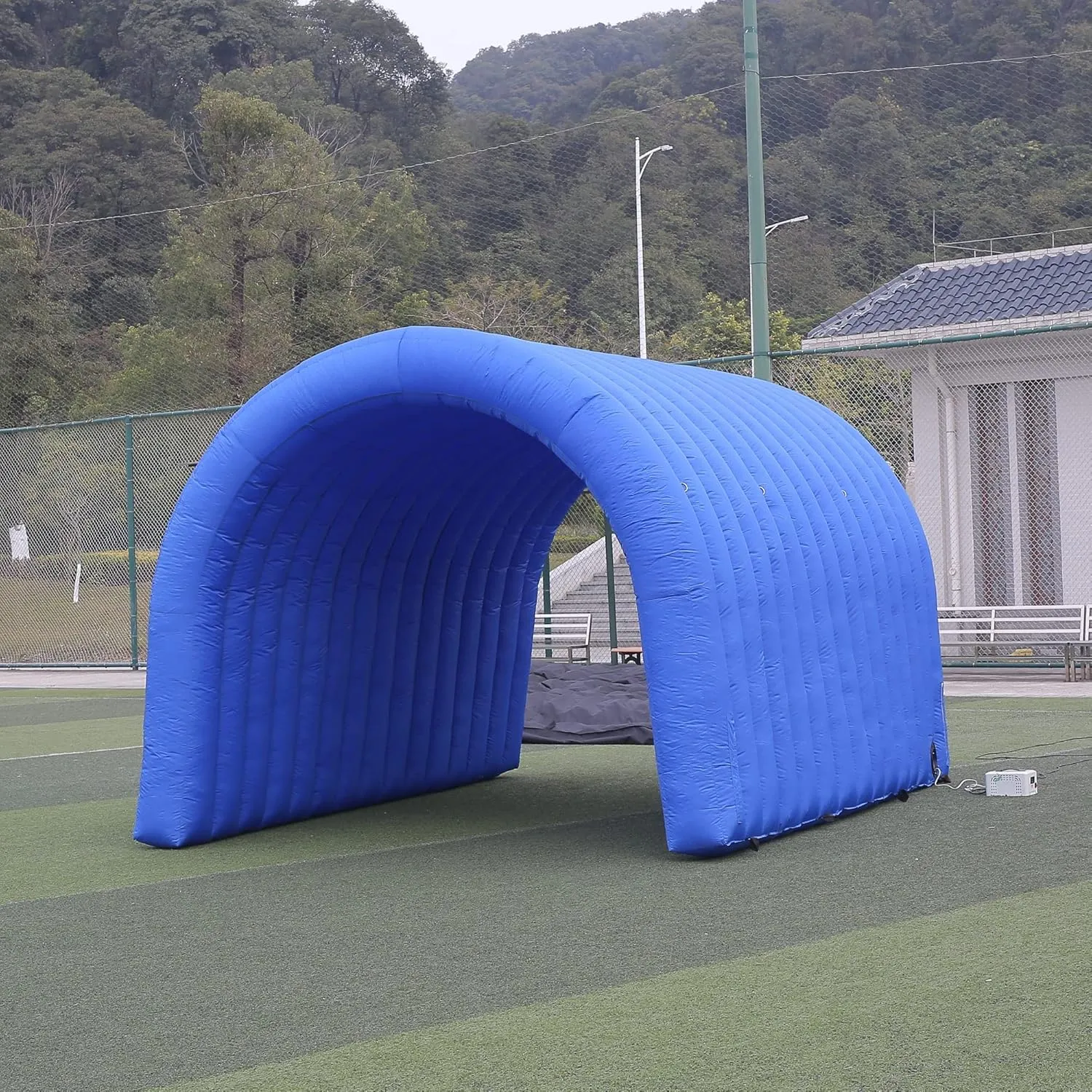 SAYOK 16.8ft Inflatable Tunnel Entrance Sports Inflatable Tunnel Sport Tunnel Entrance Inflatable Football Tunnel Tent with Blower for Event Exhibition Promotion(Blue, 16.8ft x 10ft x 9.24ft)