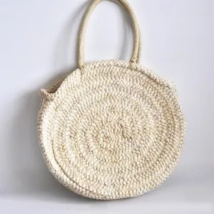 Scallop Woven Straw Tote Beach Bag