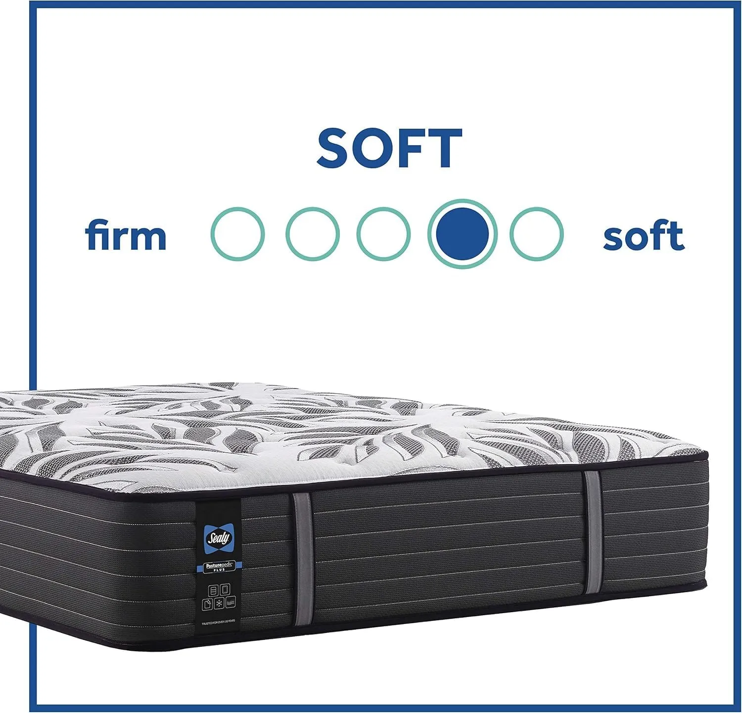 Sealy Posturepedic Plus, Tight Top 14-Inch Plush Soft Mattress with Surface-Guard, King, White