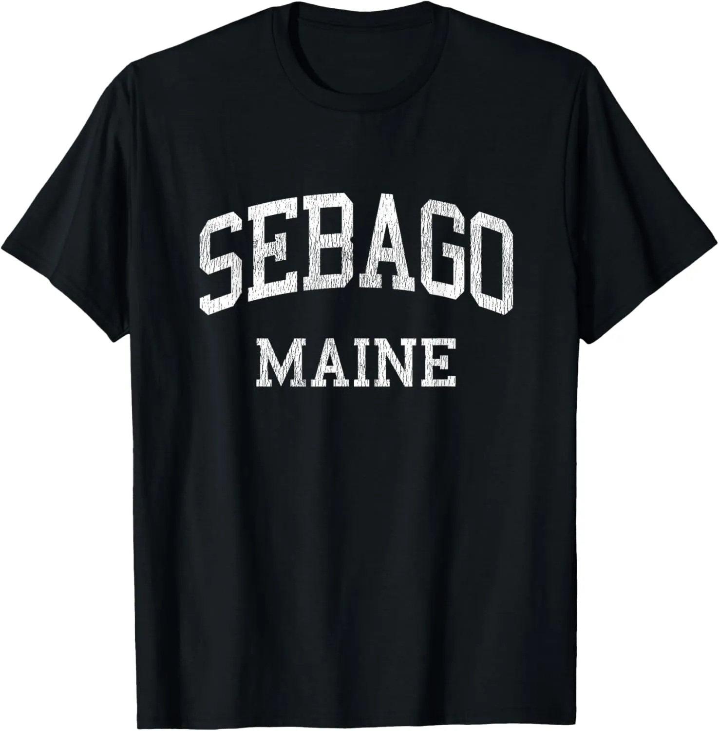 Sebago Maine ME Vintage Athletic Sports Design T-Shirt