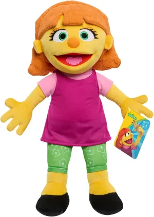 SESAME STREET Just Play Big Hugs 18-inch Large Plush Julia Doll, Soft Fabric, Pretend Play, Kids Toys for Ages 18 Month