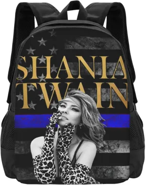 Shania Great Artist Twain Laptop Backpack Sport Bags Work Rucksack Convenient Travel Bags Unisex Adult Casual Daypack for Beach Computer Bag