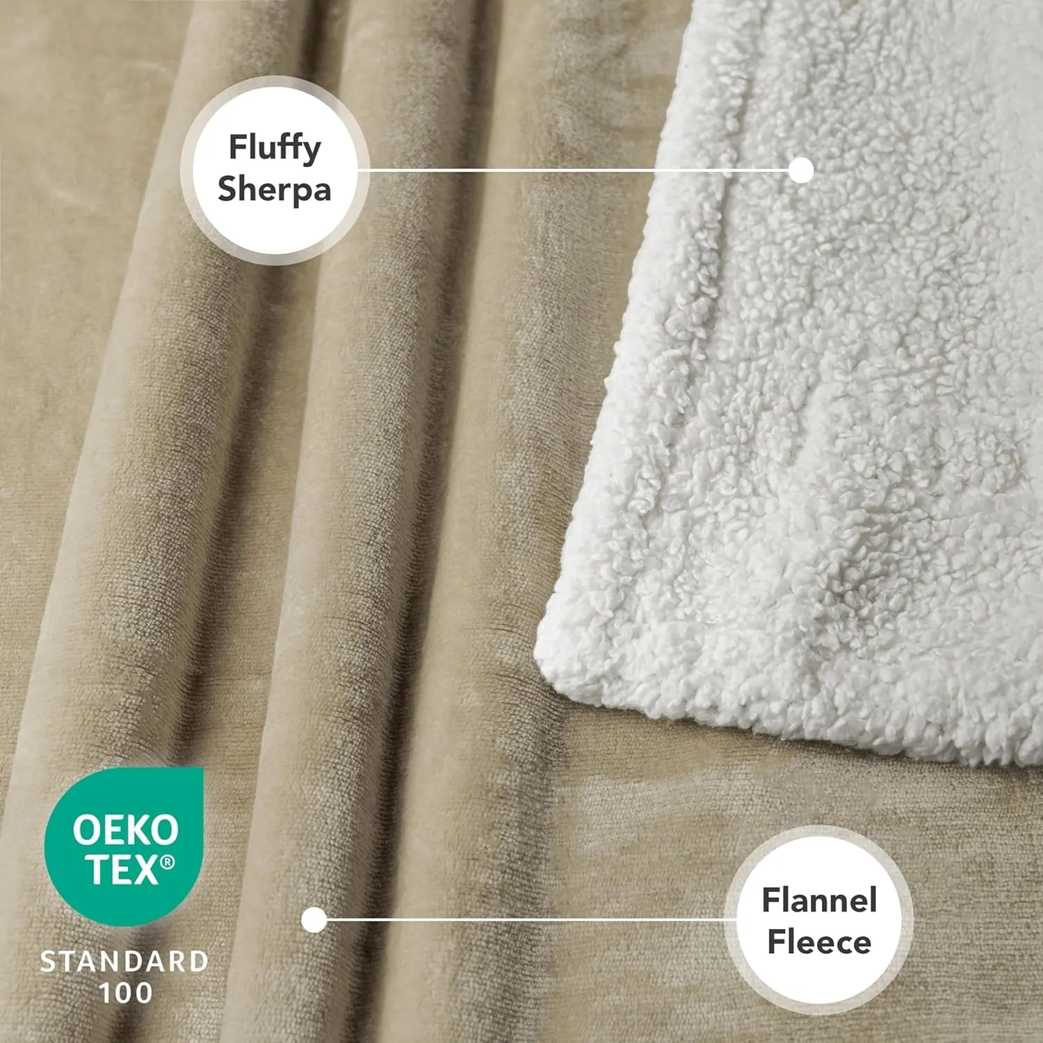 Sherpa Pet Washable, Couch Blanket Outstanding support Protector Dog On-time delivery Crate Plush Bed, Large Throw for Twin Blanket Taupe Reversible Car Soft 60X80 Dogs, Kennel, Sofa Cover Cat Furniture Fleece XL