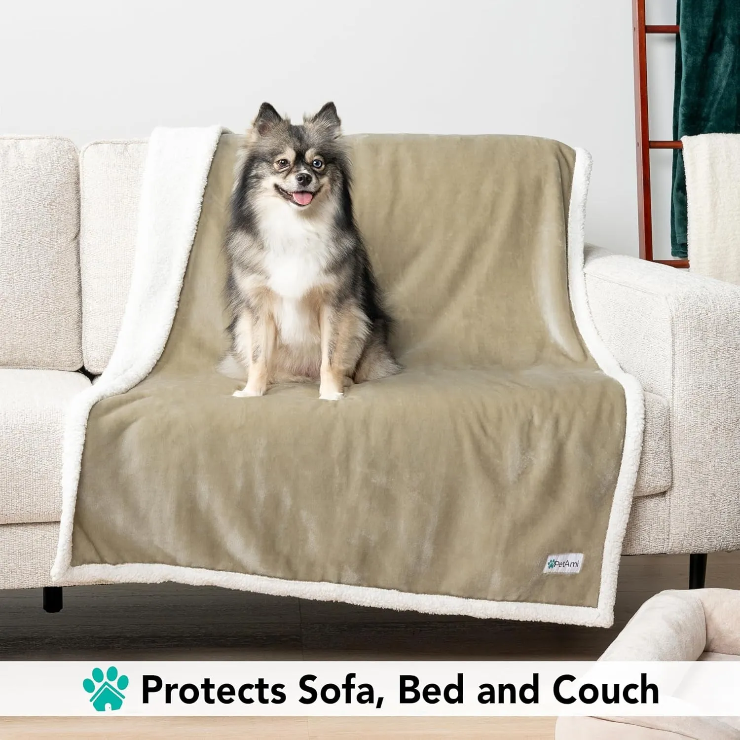 Sherpa Pet Washable, Couch Blanket Outstanding support Protector Dog On-time delivery Crate Plush Bed, Large Throw for Twin Blanket Taupe Reversible Car Soft 60X80 Dogs, Kennel, Sofa Cover Cat Furniture Fleece XL