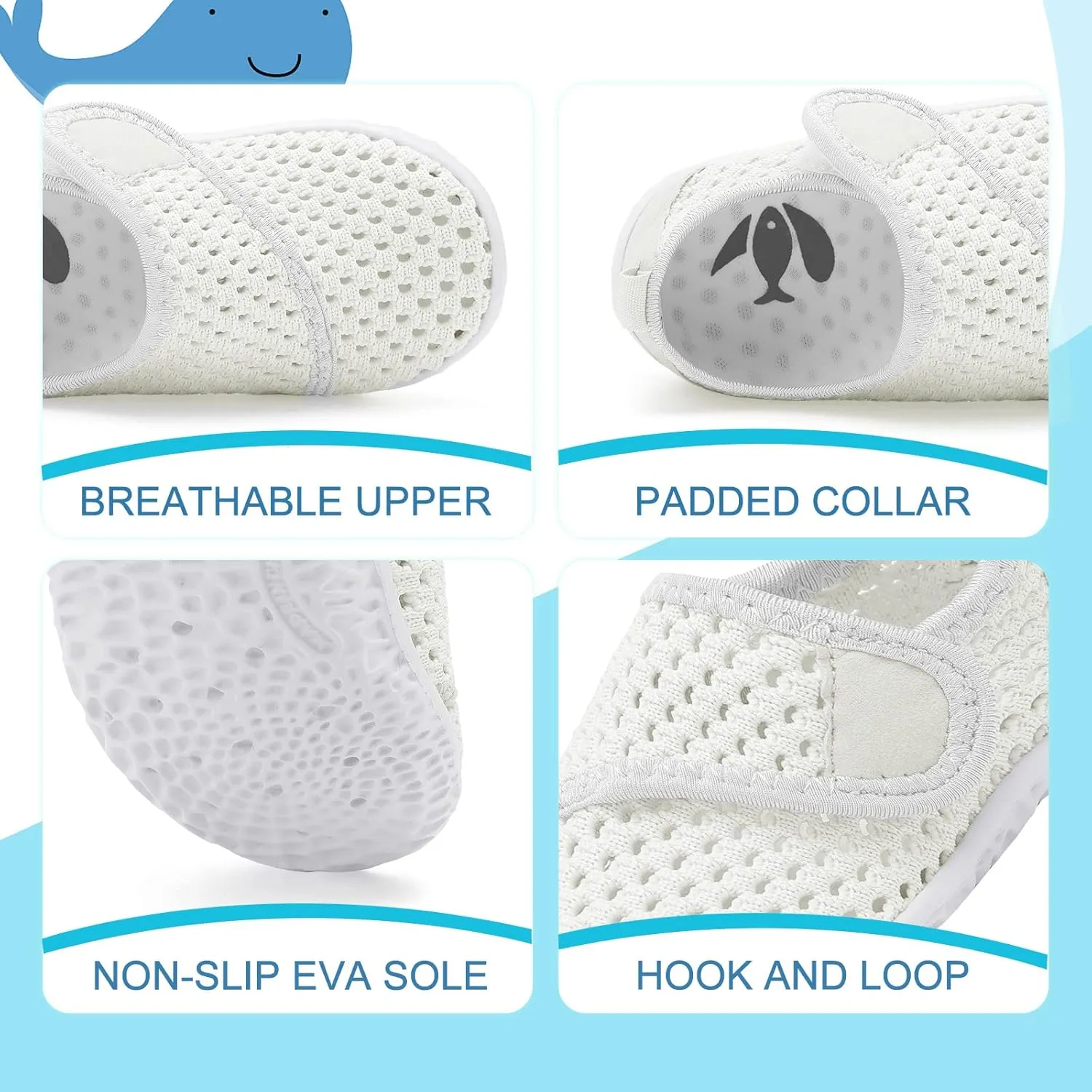 shopUAL Toddler Water Shoes Kids Girls Boys Beach Aqua Socks Skin Barefoot Walking Water Shoes Quick Dry Non-Slip Breathable Swim Pool Surf