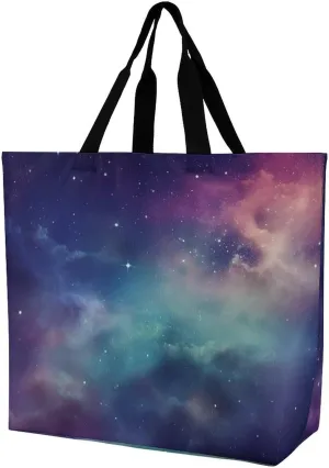 Shoulder Bag Casual Work Bag for Women Universe with Stars And Galaxy Interstellar Large Capacity Bags for Shopping,Travel Beach Gym