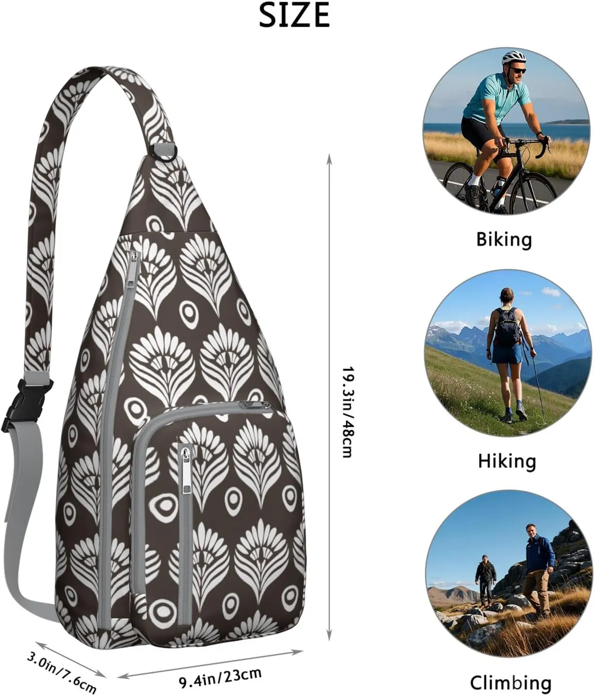 Shoulder Sling Crossbody Casual Chest Bag For Travel Sports Running,Backpack for Men & Women Lightweight Sports BagCrossbody Concealed Carry,Abstract Shoulder Bag Waterproof Chest Bag