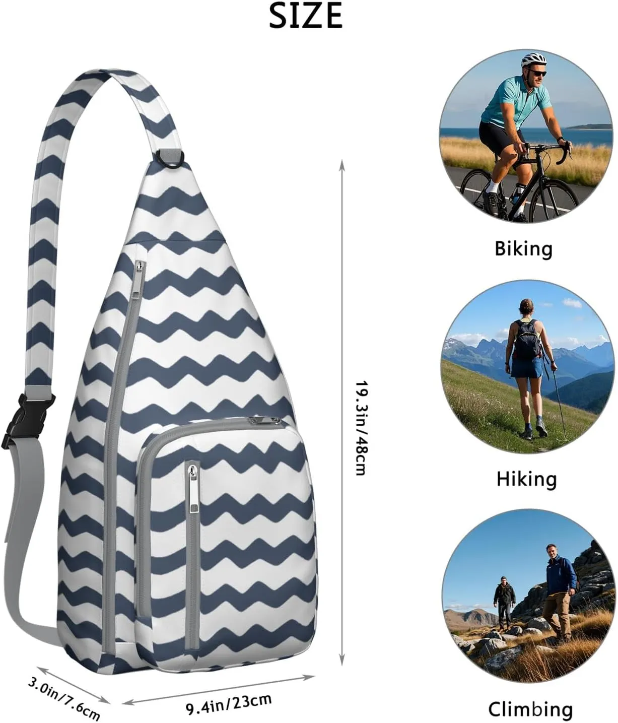 Shoulder Sling Crossbody Casual Chest Bag For Travel Sports Running,Backpack for Men & Women Lightweight Sports BagCrossbody Concealed Carry,Abstract Shoulder Bag Waterproof Chest Bag