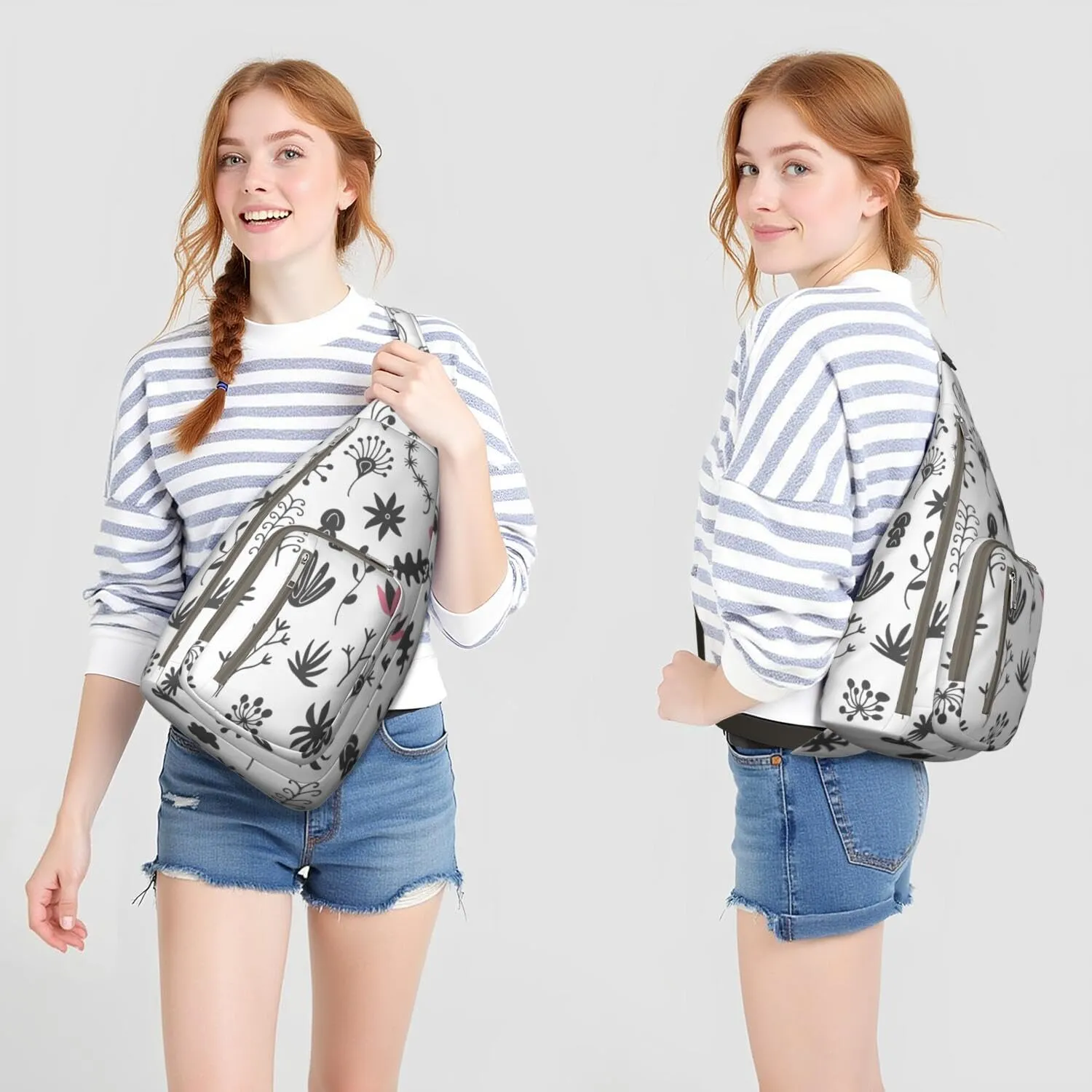 Shoulder Sling Crossbody Casual Chest Bag For Travel Sports Running,Backpack for Men & Women Lightweight Sports BagCrossbody Concealed Carry,Cactus Shoulder Bag Waterproof Chest Bag