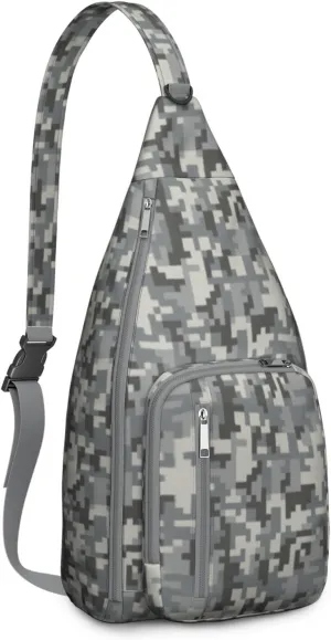 Shoulder Sling Crossbody Casual Chest Bag For Travel Sports Running,Backpack for Men & Women Lightweight Sports BagCrossbody Concealed Carry,Camo Shoulder Bag Waterproof Chest Bag
