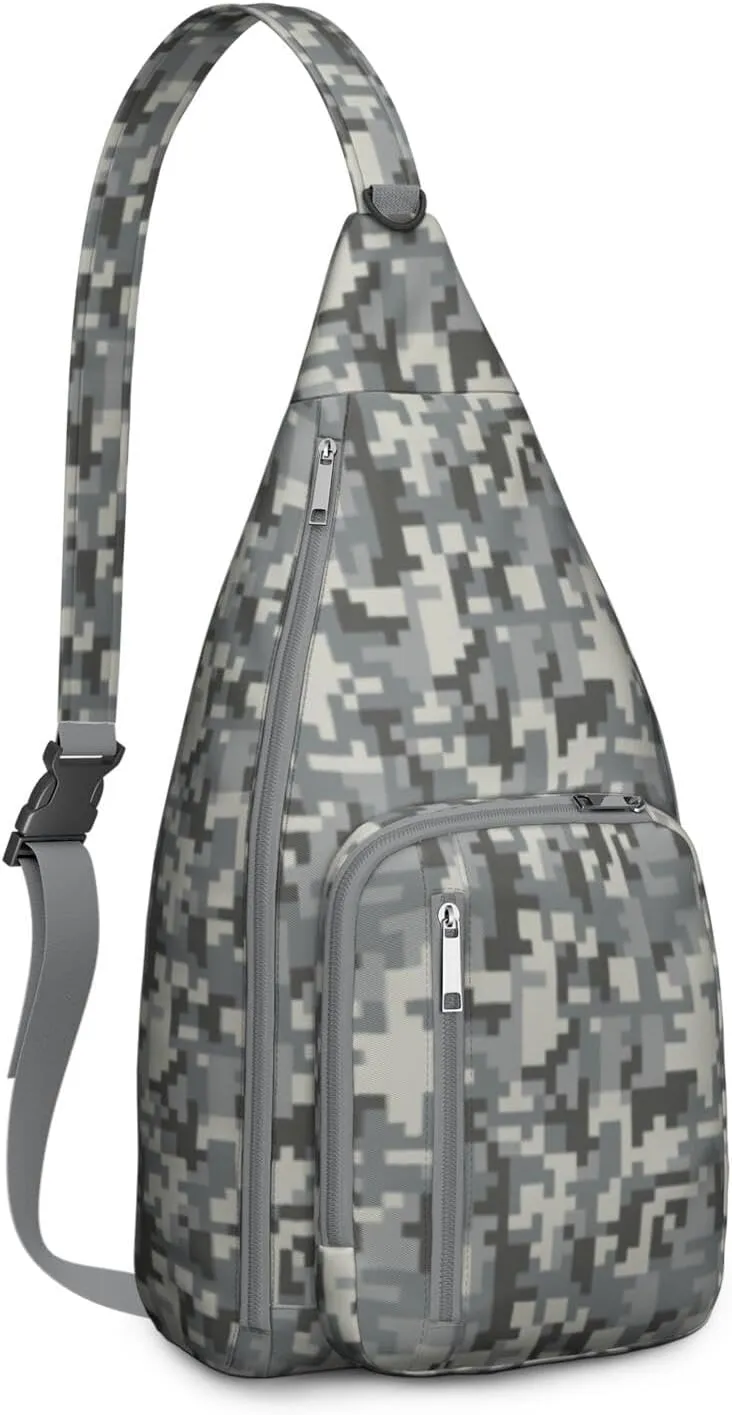 Shoulder Sling Crossbody Casual Chest Bag For Travel Sports Running,Backpack for Men & Women Lightweight Sports BagCrossbody Concealed Carry,Camo Shoulder Bag Waterproof Chest Bag