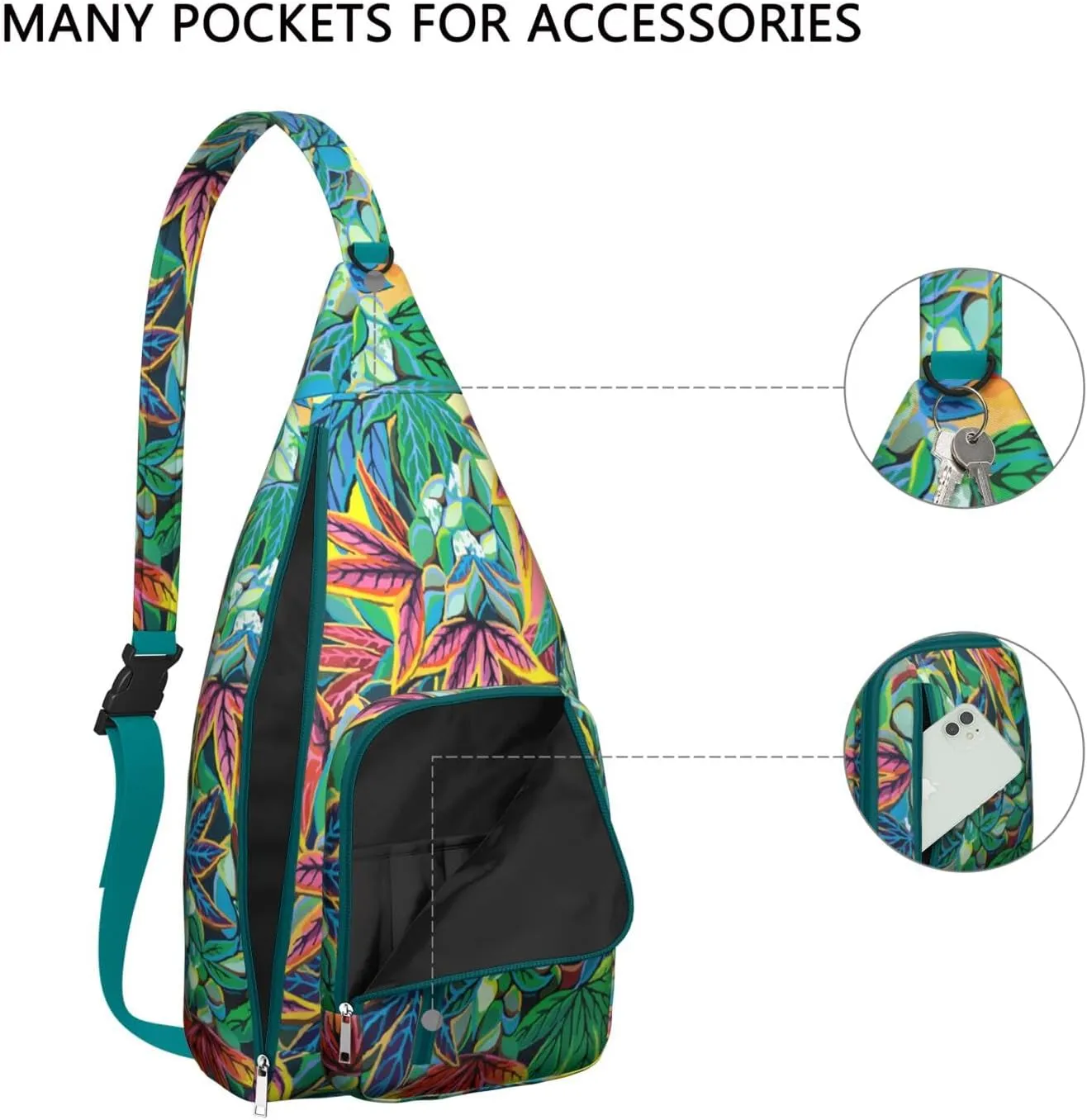 Shoulder Sling Crossbody Casual Chest Bag For Travel Sports Running,Backpack for Men & Women Lightweight Sports BagCrossbody Concealed Carry,Marijuana Leaf Shoulder Bag Waterproof Chest Bag