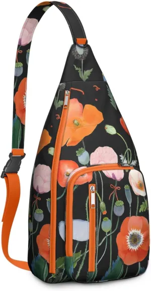 Shoulder Sling Crossbody Casual Chest Bag For Travel Sports Running,Backpack for Men & Women Lightweight Sports BagCrossbody Concealed Carry,Mushroom Shoulder Bag Waterproof Chest Bag