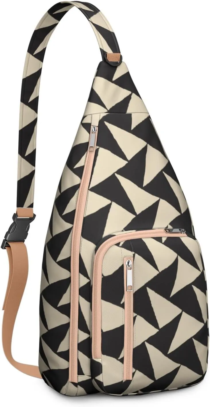 Shoulder Sling Crossbody Casual Chest Bag For Travel Sports Running,Backpack for Men & Women Lightweight Sports BagCrossbody Concealed Carry,Plaid Shoulder Bag Waterproof Chest Bag