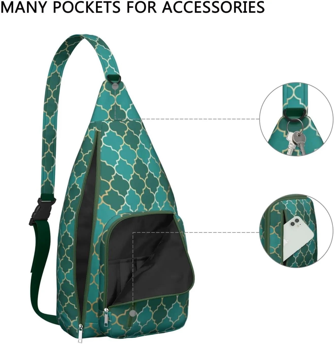 Shoulder Sling Crossbody Casual Chest Bag For Travel Sports Running,Backpack for Men & Women Lightweight Sports BagCrossbody Concealed Carry,Plaid Shoulder Bag Waterproof Chest Bag