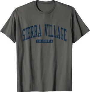 Sierra Village California CA College University Style Blue T-Shirt