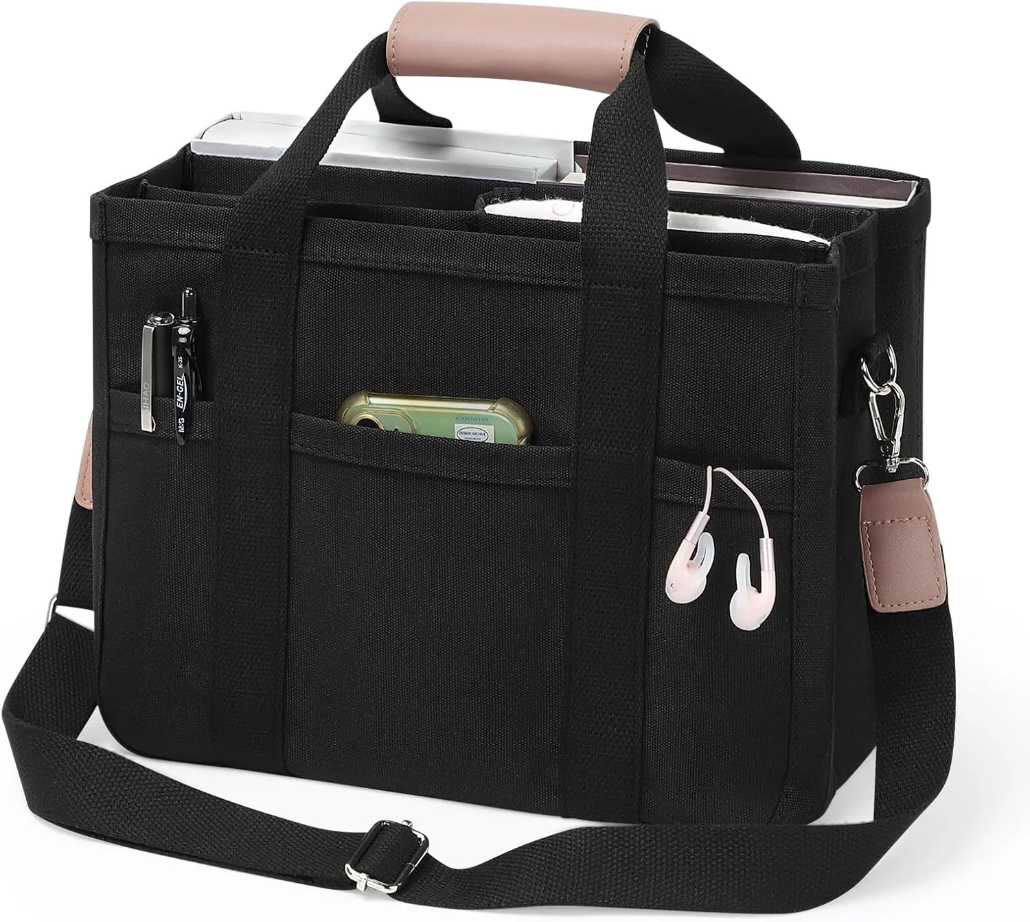 Sightor Canvas Tote Hobo Crossbody Mommy Shoulder Bag Multipocket Large Capacity