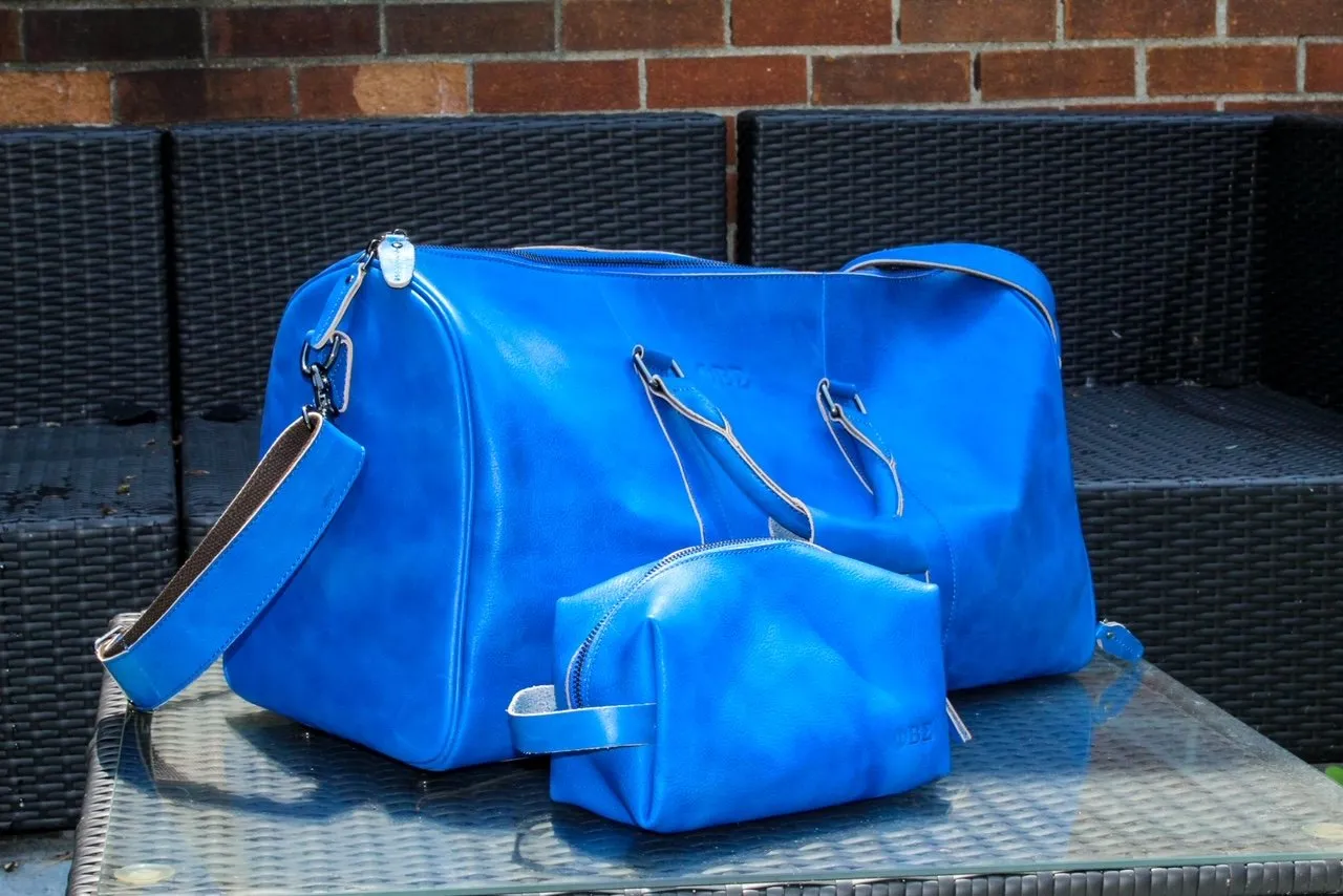 Sigma Genuine Leather Embossed Dopp Bag