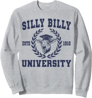 Silly Billy University Funny Meme Goat Pun Sweatshirt