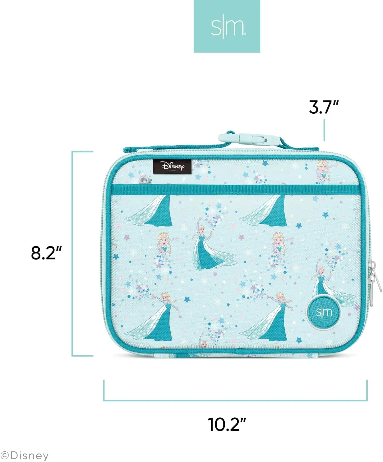 Simple Modern Disney Kids Lunch Box for School | Reusable Insulated Lunch Bag for Toddler, Girl, and Boy | Meal Containers with Exterior & Interior Pockets | Hadley Collection | Princess Rainbows