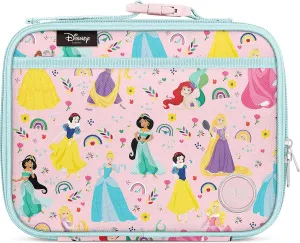 Simple Modern Disney Kids Lunch Box for School | Reusable Insulated Lunch Bag for Toddler, Girl, and Boy | Meal Containers with Exterior & Interior Pockets | Hadley Collection | Princess Rainbows