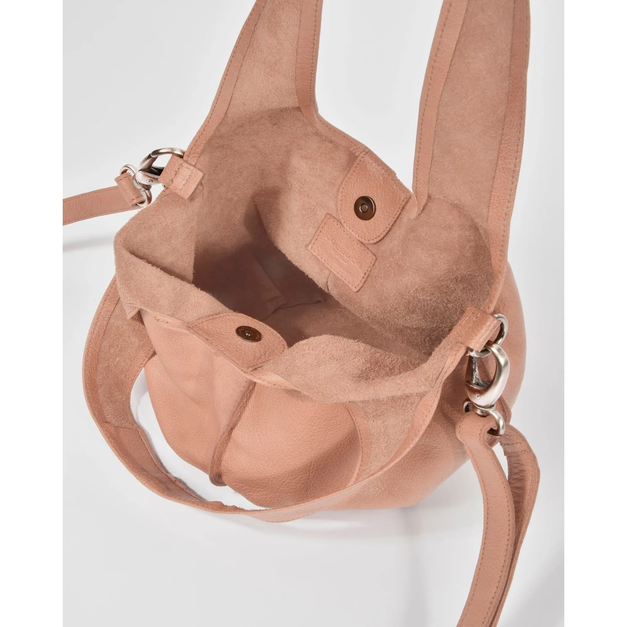 Simpson Small Round Leather Tote Bag