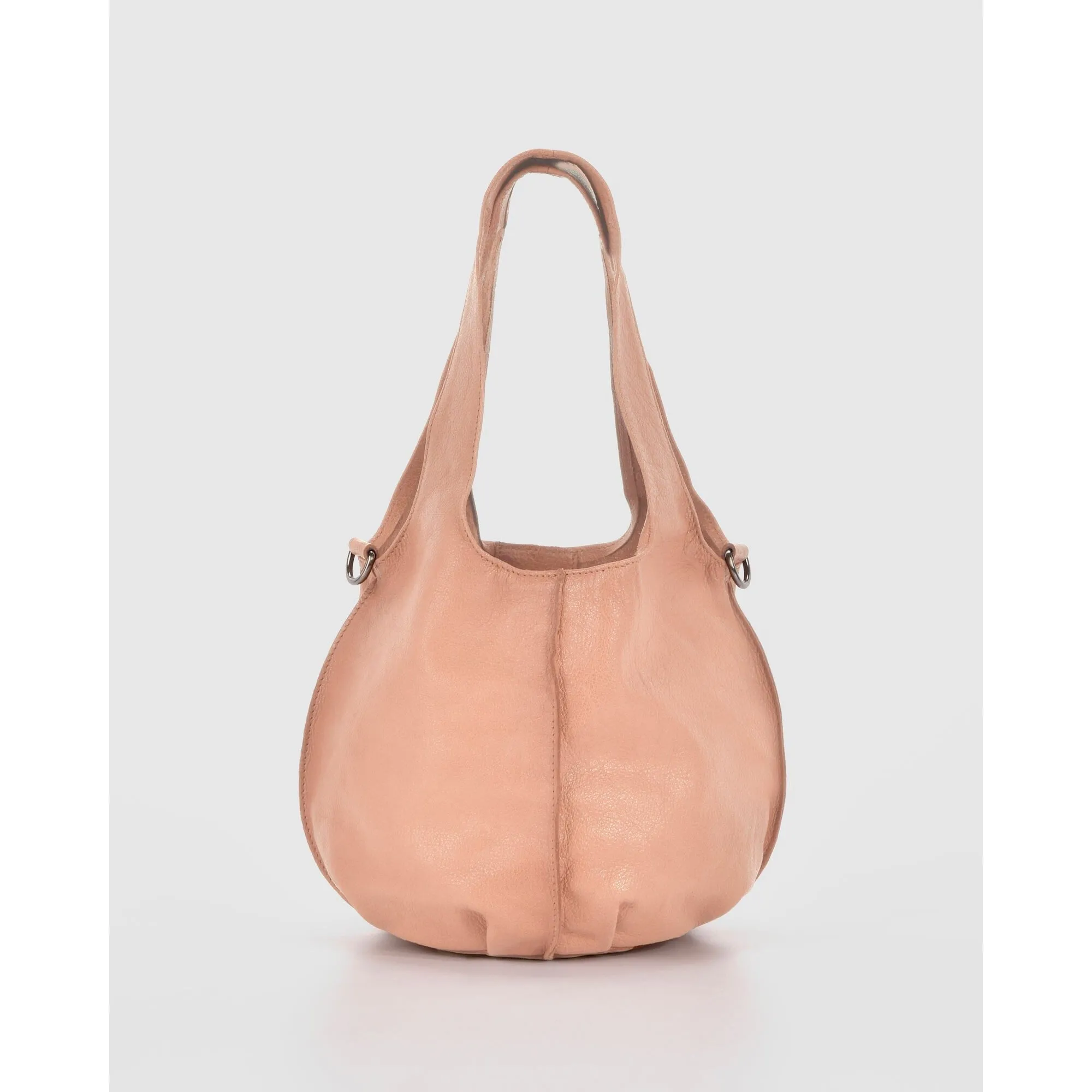 Simpson Small Round Leather Tote Bag