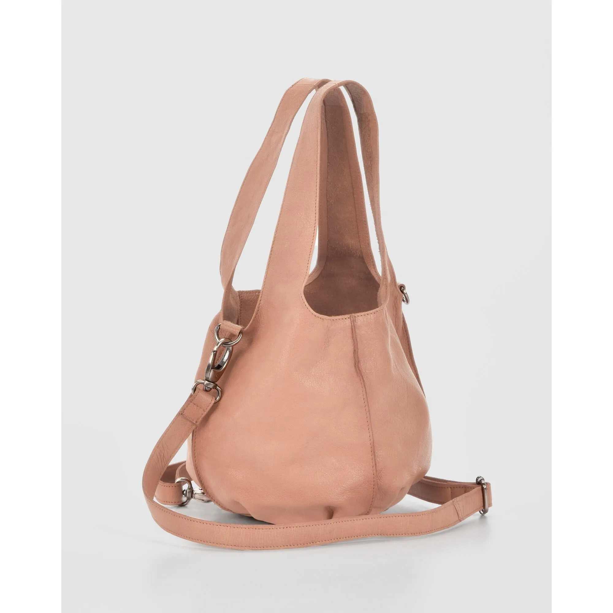 Simpson Small Round Leather Tote Bag
