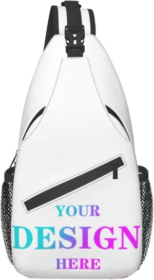 Sling Backpack Personalized Crossbody Sling Bags Leisure Sports Outdoor Custom Bag For Men Backpack Optional Color Add Your Text/Logo Here