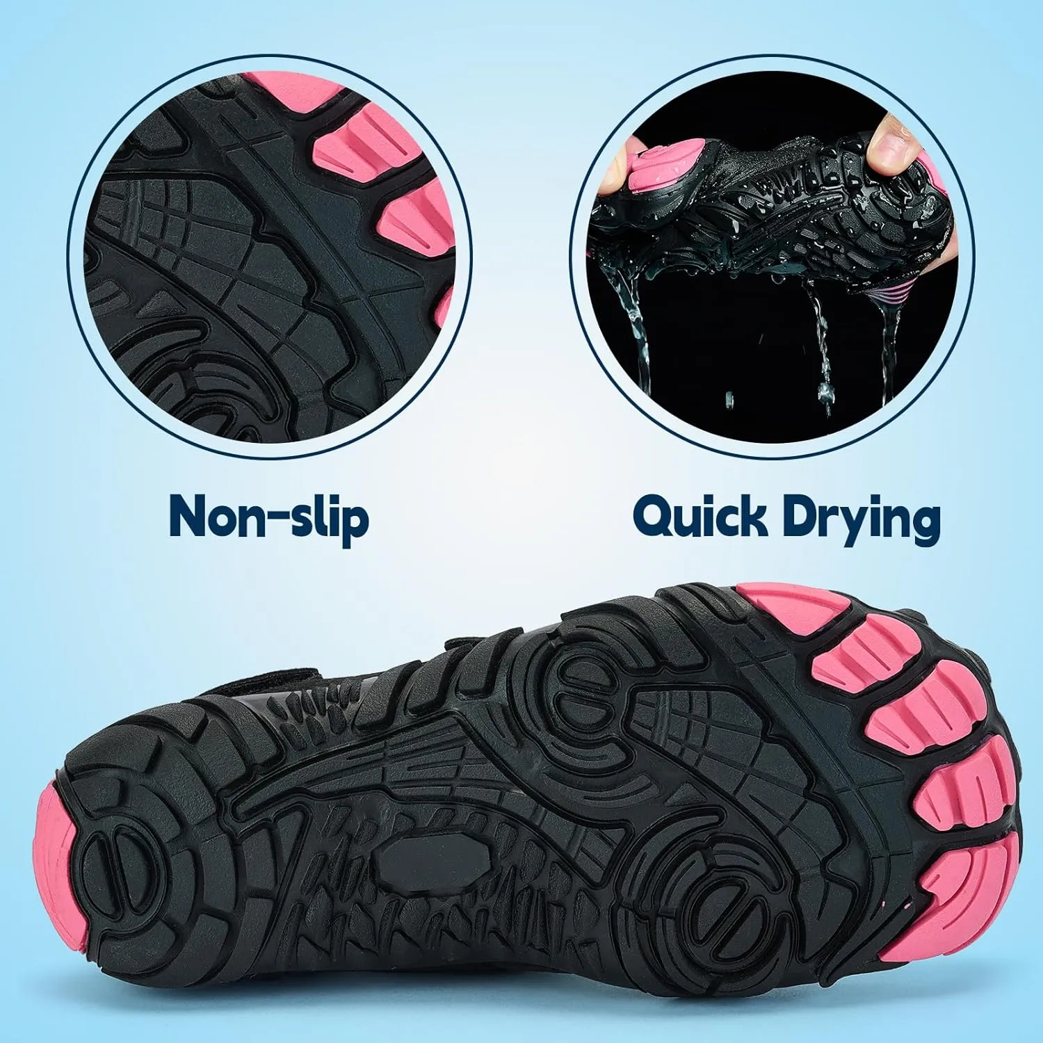 Slow Man Kids Water Shoes Quick Dry Non-Slip Barefoot Shoes Swim Beach Outdoor Pool Shoes for Boys Girls Lightweight Breathable