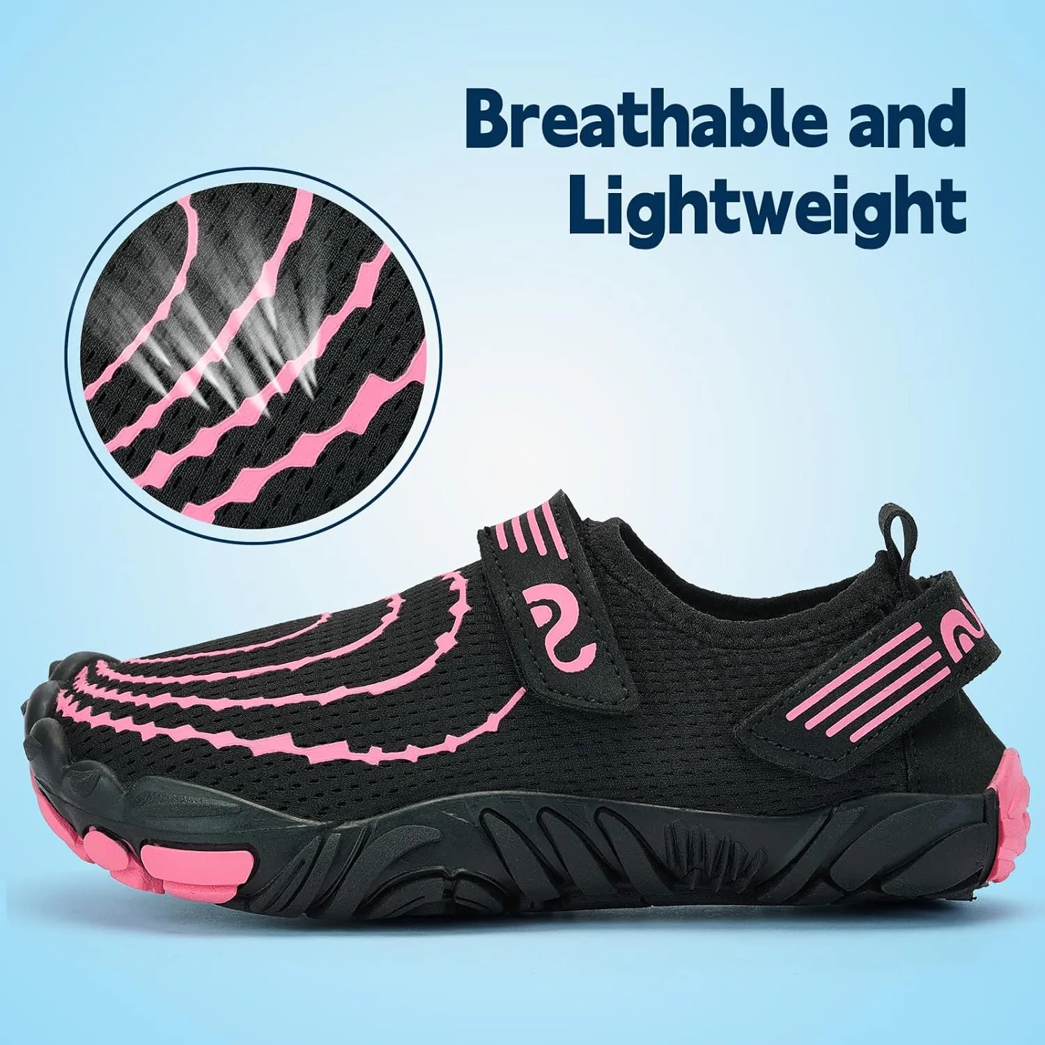 Slow Man Kids Water Shoes Quick Dry Non-Slip Barefoot Shoes Swim Beach Outdoor Pool Shoes for Boys Girls Lightweight Breathable