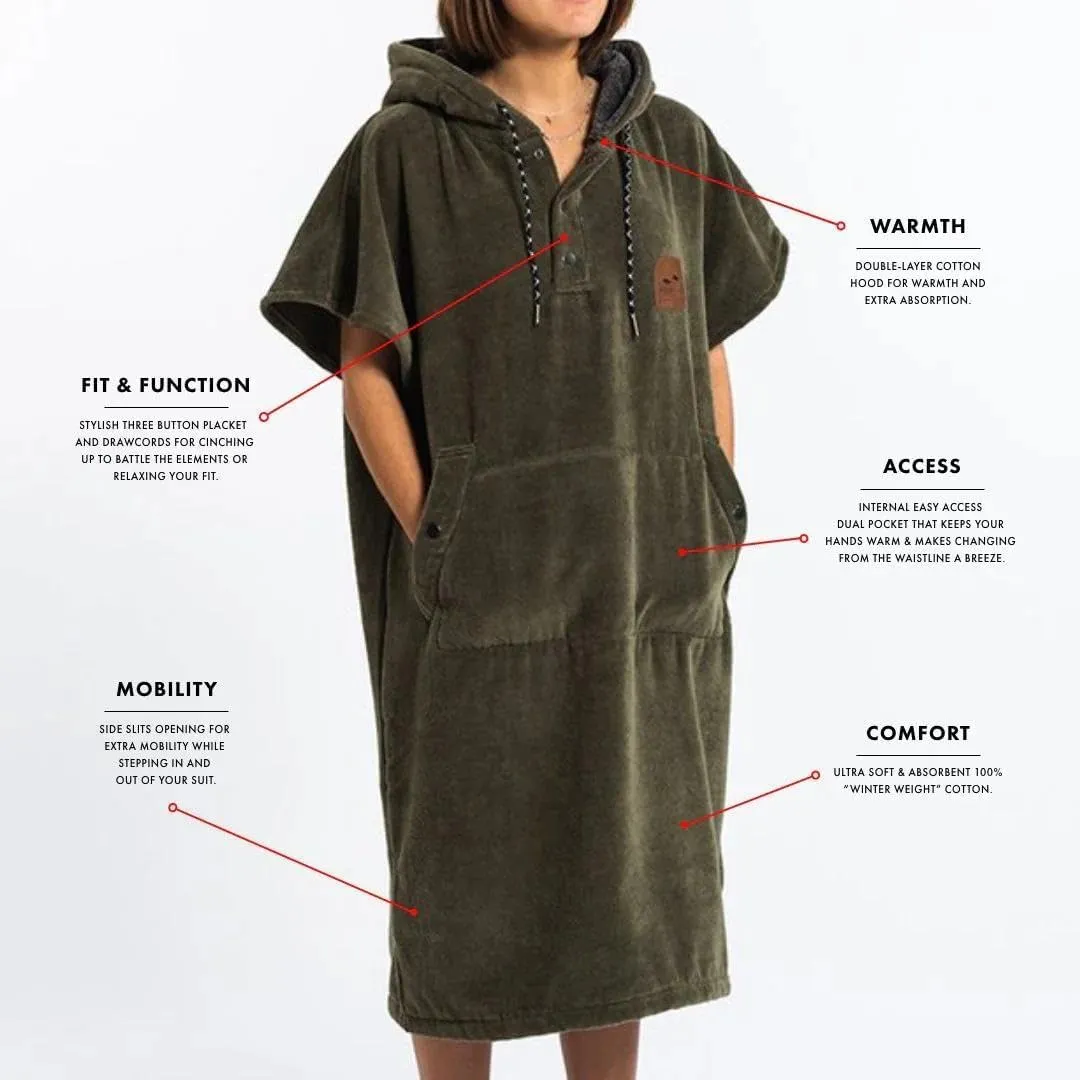 Slowtide Extra-Warm Changing Poncho - Change privately in Public | Includes Kangaroo Pouch & Double Layer Woven Hood