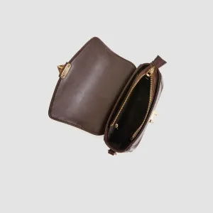Small Leather Crossbody Bag for Women: Genuine Leather Shoulder Handbag for Ladies - Vintage Cross Body Purse for Travel Work