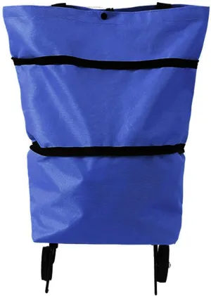 Small Pull Cart Trolley Bag Oxford Cloth Shopping Food Organization Container for Shopping Mall Vegetable Fruit
