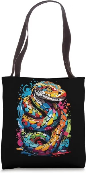 SNAKE PET SNAKE COLORFUL SNAKE DESIGN REPTILE PET REPTILE Tote Bag